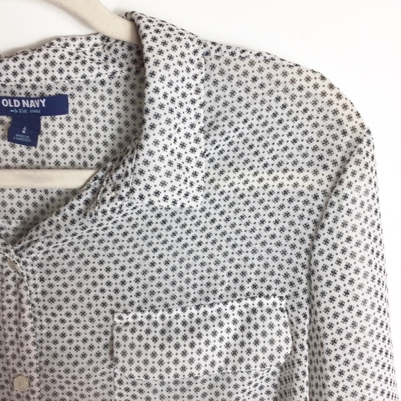 Old Navy Womens Sheer Chiffon Button Down Top - Picture 6 of 6
